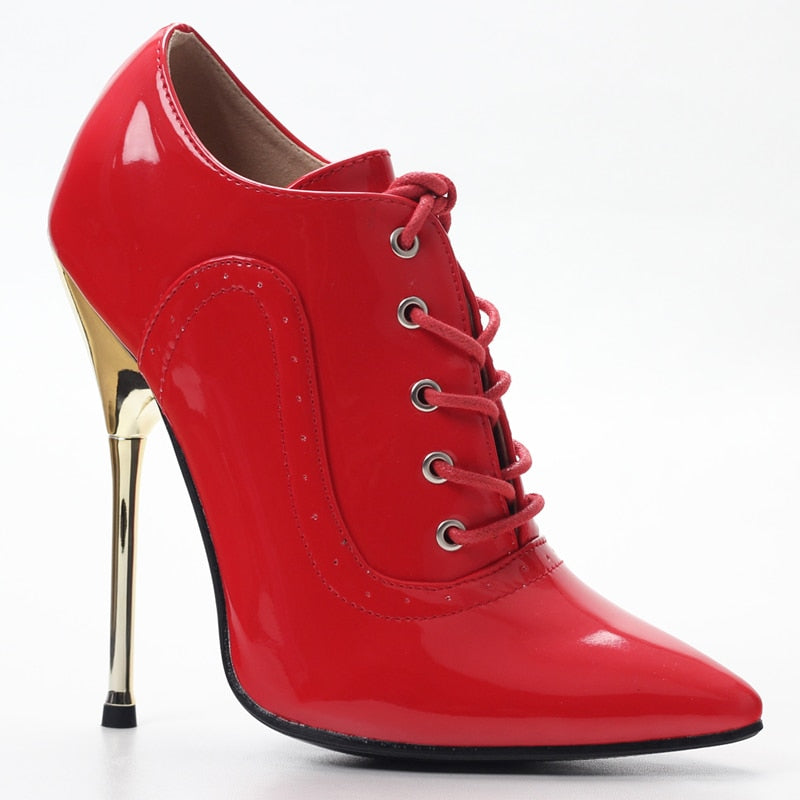 Boot Hi-Heels "Original"-Boots-Pisani Maura-Red shiny-35-Pisani Maura