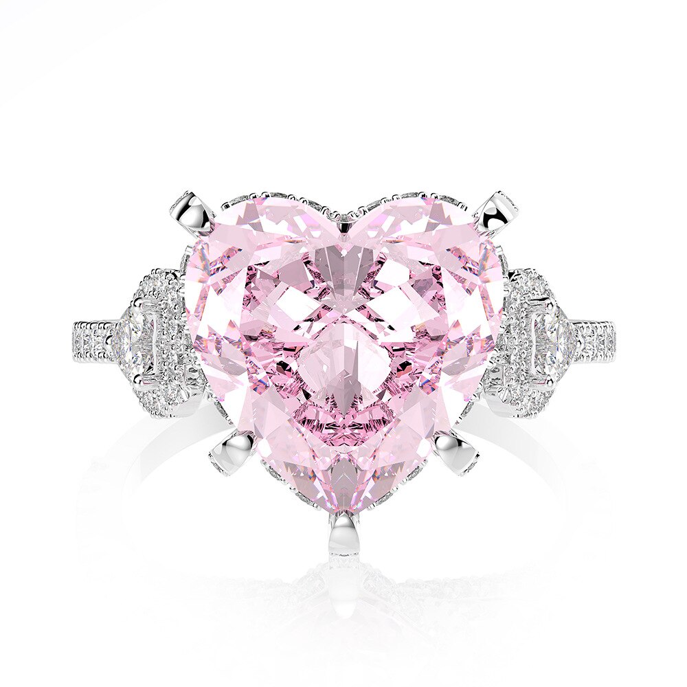 Silver Ring "Heartless"-Jewelry-Pisani Maura-5-Pink-Pisani Maura