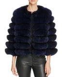 Fox Genuine Fur Coat and Hoodie "Rapper"-Fur coat-Pisani Maura-50cm 3-S-Pisani Maura