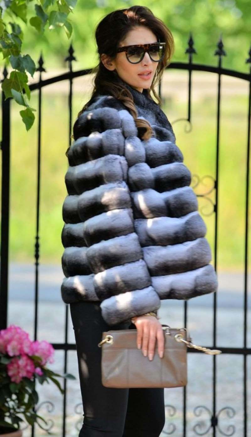 Chinchilla Fur Coat "Elegance"-Fur coat-Pisani Maura-Pisani Maura
