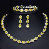 Necklace, Earrings & Bracelet "Cocktail"-Jewelry-Pisani Maura-Yellow-45 cm-Pisani Maura