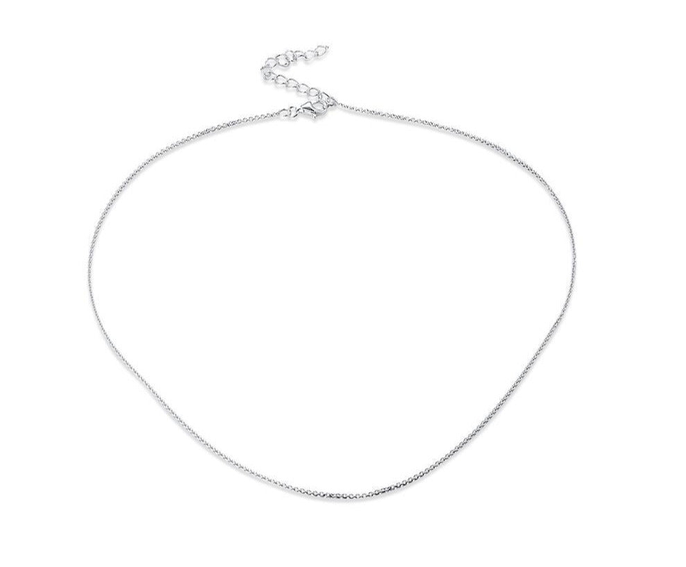 Silver Necklace "Plain"-Jewelry-Pisani Maura-Pisani Maura