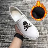 Mocassins "The Skull"-Shoes-Pisani Maura-Fur white-38-Pisani Maura