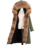 Fox Genuine Long Fur Parka "Rapper"-Fur parka-Pisani Maura-X-long color 21-S-Pisani Maura