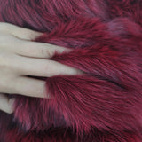 Fox Genuine Fur Coat "Original"-Fur coat-Pisani Maura-wine red-S-Pisani Maura
