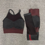 Yoga 2 pieces suit "Beauty"-Sport clothing-Pisani Maura-red set 2pcs-XS-China-Pisani Maura