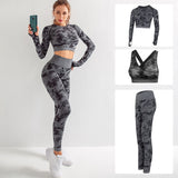 Yoga 3 pieces Suit "Camouflage"-Sport clothing-Pisani Maura-Pisani Maura