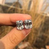 Silver Earrings "Square"-Jewelry-Pisani Maura-White-Pisani Maura