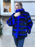 Chinchilla Fur Coat "Elegance"-Fur coat-Pisani Maura-blue-S-Pisani Maura