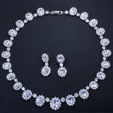 Silver Necklace, Earrings & Bracelet Set "Royale"-Jewelry-Pisani Maura-White-45 cm-Pisani Maura