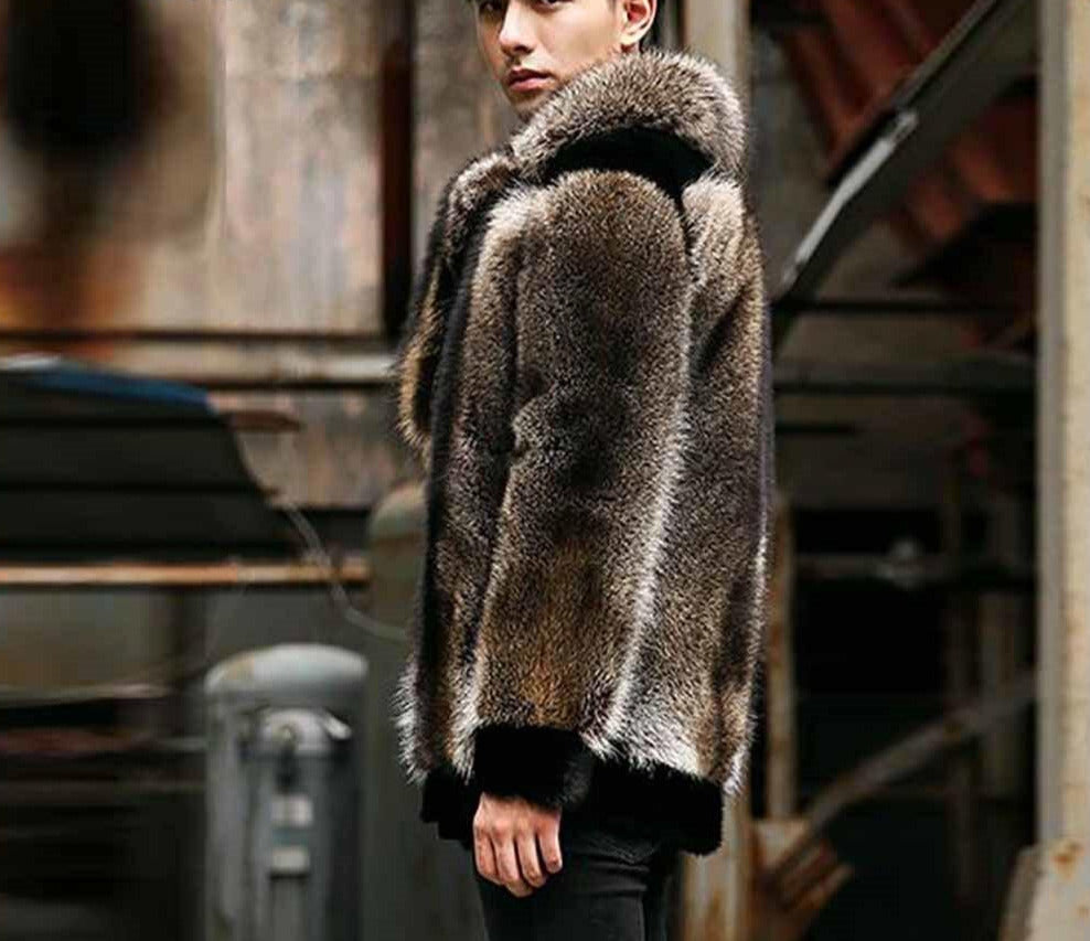 Mink & Raccoon Genuine Fur Coat "Signature"-Fur coat-Pisani Maura-Pisani Maura