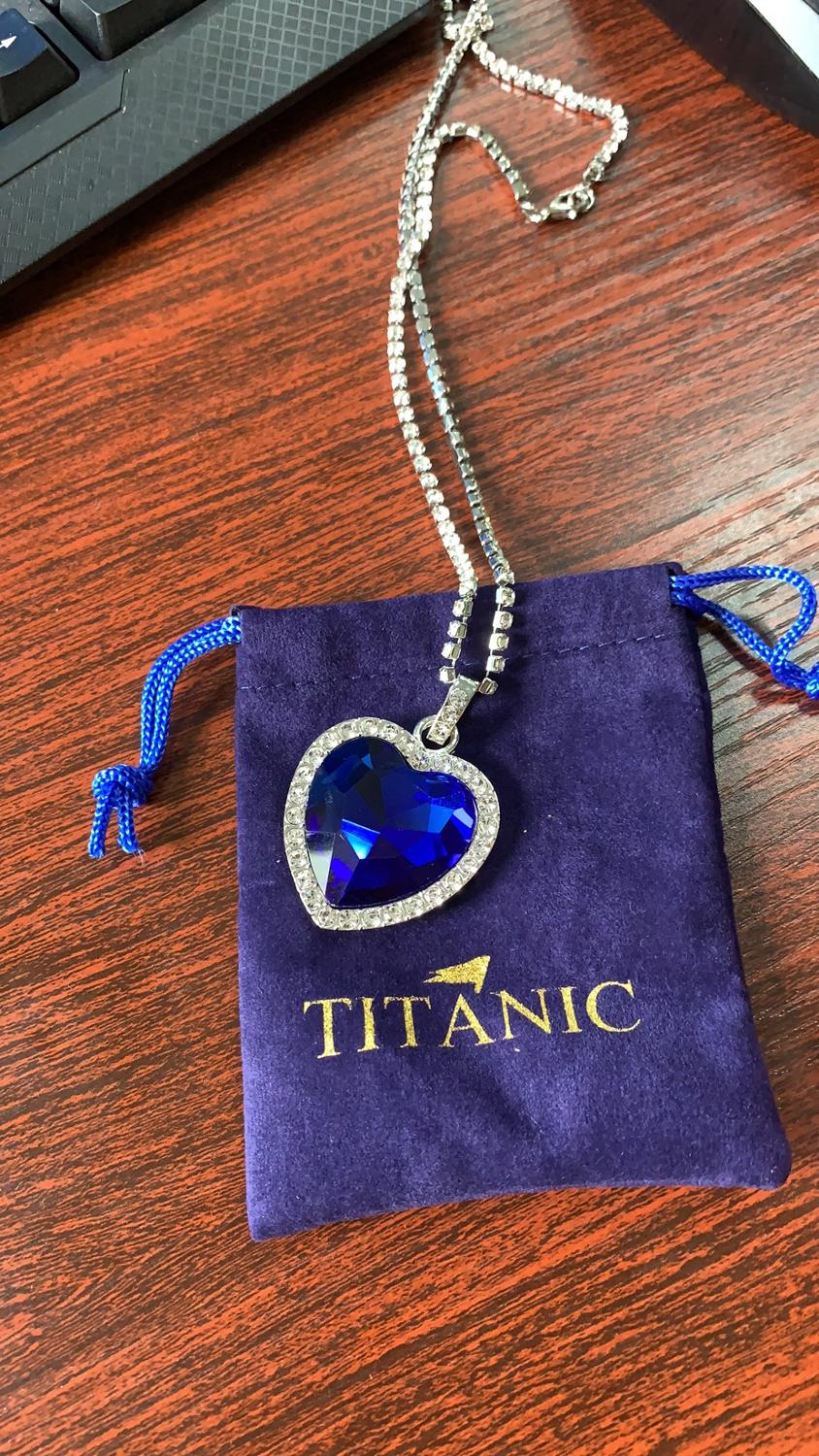 Amazon.com: Gilieyer Titanic Heart of The Ocean Neckalce, Royal Blue  Crystal Created Sapphire Pendant with Silver Plated Necklace Heart Pendant  Necklaces For Women Jewelry Mother's Day Gift (Blue) : Clothing, Shoes &